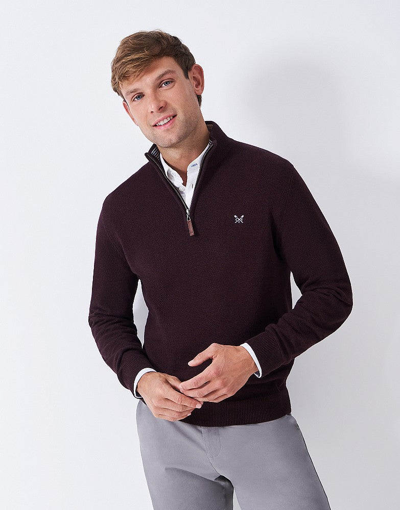 Crew Clothing Organic Classic Half Zip Jumper