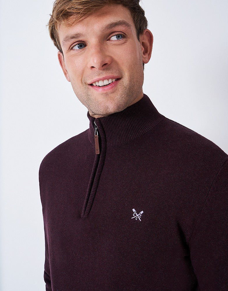 Crew Clothing Organic Classic Half Zip Jumper
