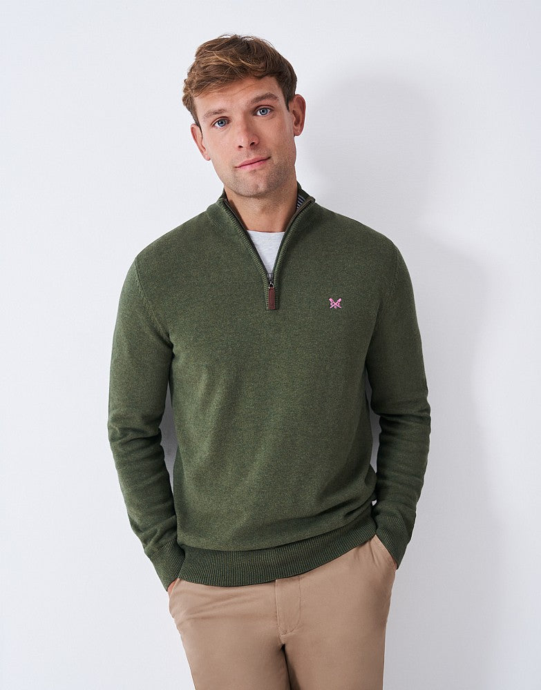 Crew Clothing Organic Classic Half Zip Jumper
