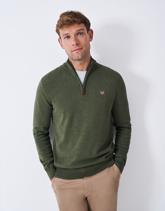 Crew Clothing Organic Classic Half Zip Jumper