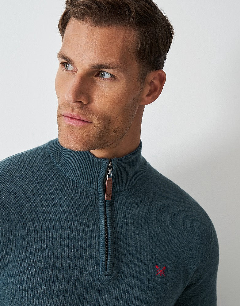 Crew Clothing Organic Classic Half Zip Jumper