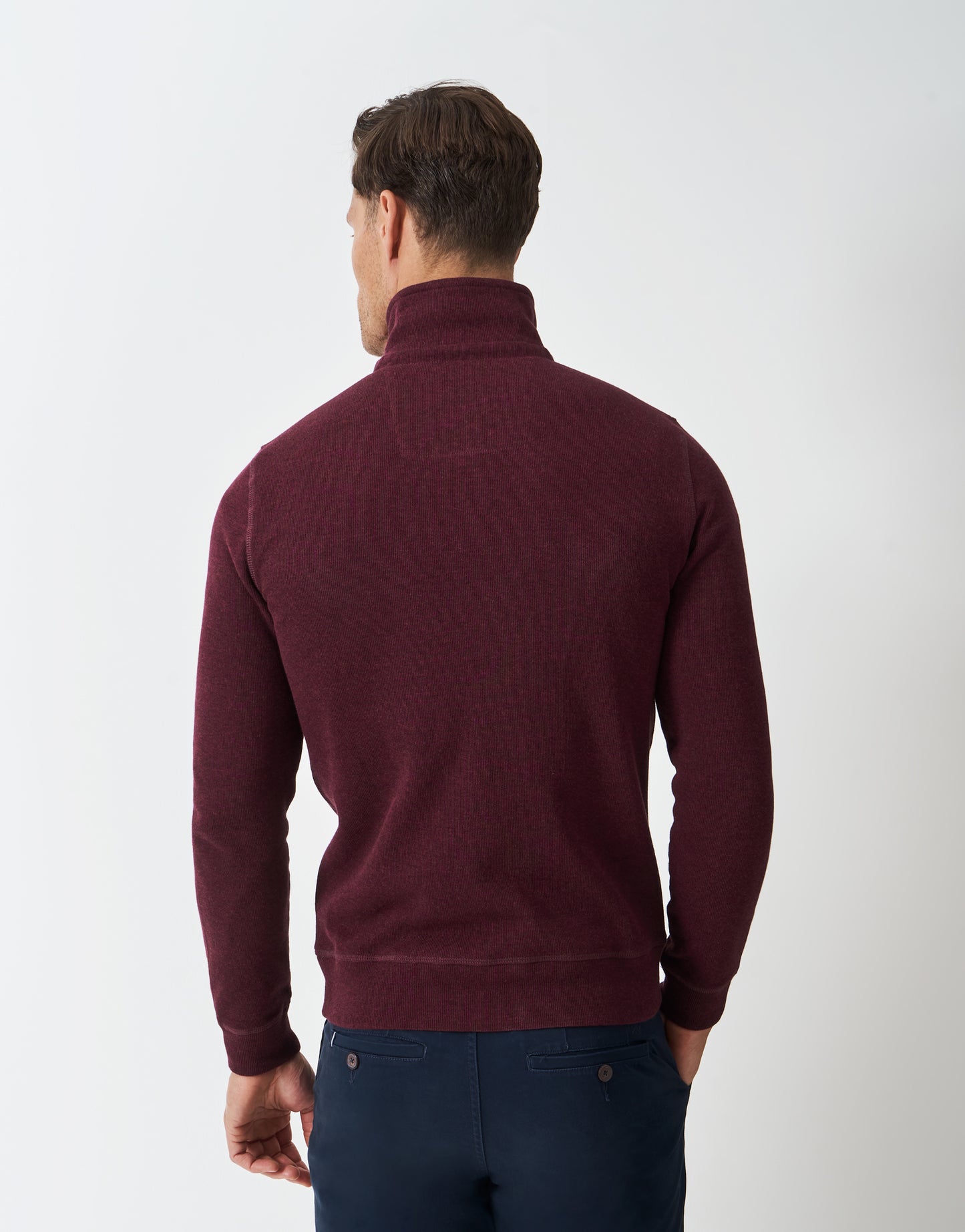 Crew Clothing French Rib Half Zip Sweatshirt