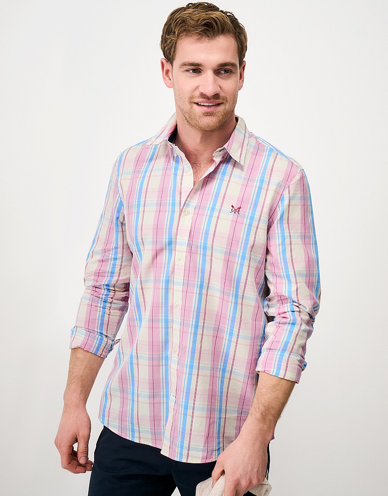 Crew Clothing Classic-Fit Multi-Check Poplin Shirt