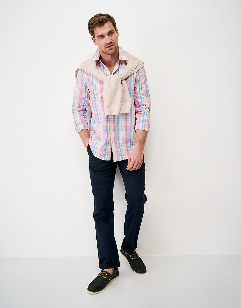 Crew Clothing Classic-Fit Multi-Check Poplin Shirt