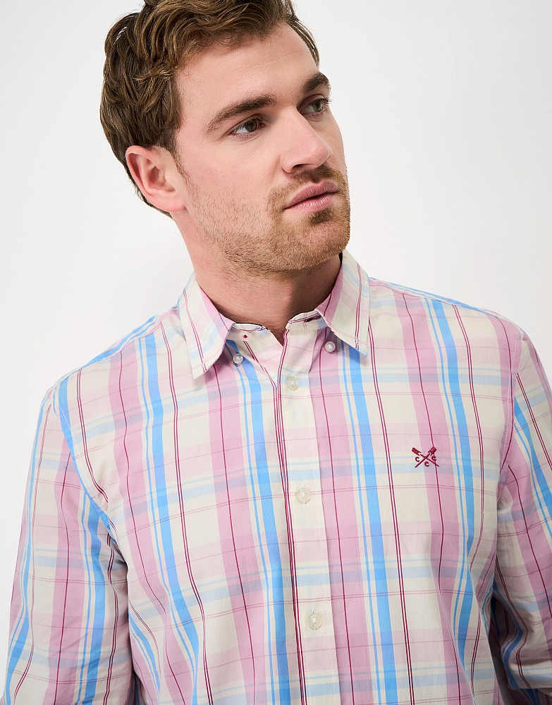 Crew Clothing Classic-Fit Multi-Check Poplin Shirt