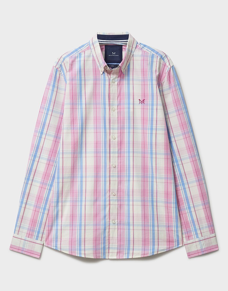 Crew Clothing Classic-Fit Multi-Check Poplin Shirt