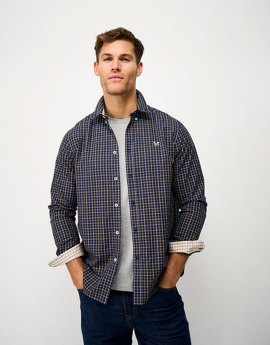 Crew Clothing Tattersall Classic-Fit Cotton Twill Shirt
