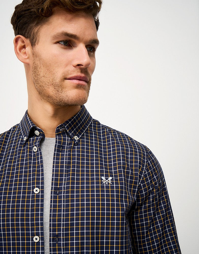 Crew Clothing Tattersall Classic-Fit Cotton Twill Shirt