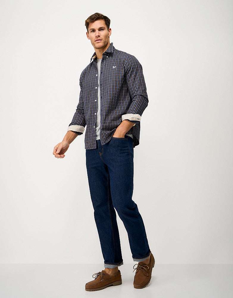 Crew Clothing Tattersall Classic-Fit Cotton Twill Shirt