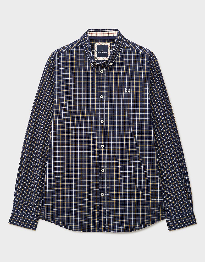 Crew Clothing Tattersall Classic-Fit Cotton Twill Shirt