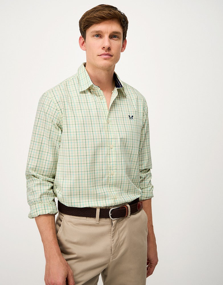 Crew Clothing Tattersall Classic-Fit Cotton Twill Shirt