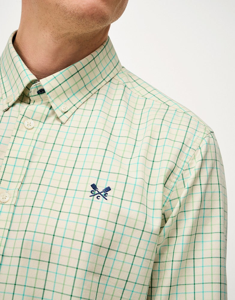 Crew Clothing Tattersall Classic-Fit Cotton Twill Shirt