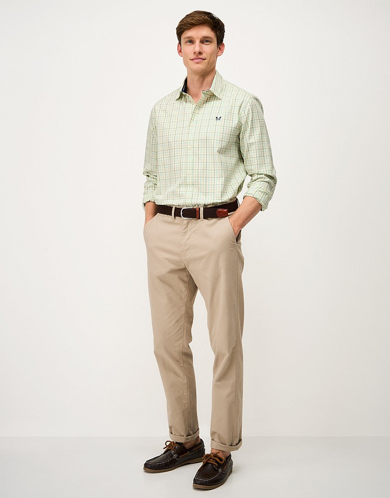 Crew Clothing Tattersall Classic-Fit Cotton Twill Shirt