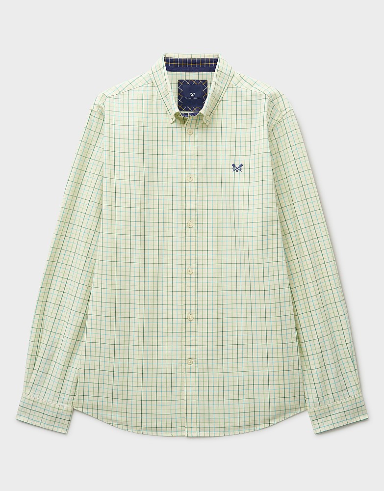 Crew Clothing Tattersall Classic-Fit Cotton Twill Shirt