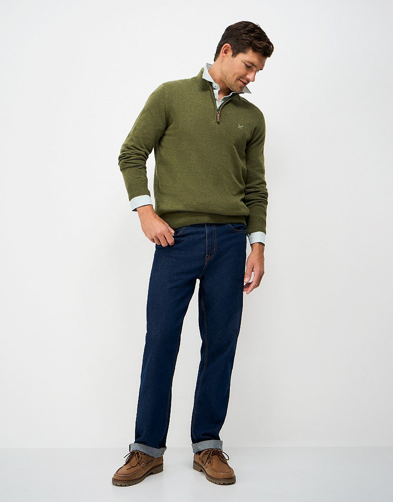 Crew Clothing Organic Classic Half Zip Jumper