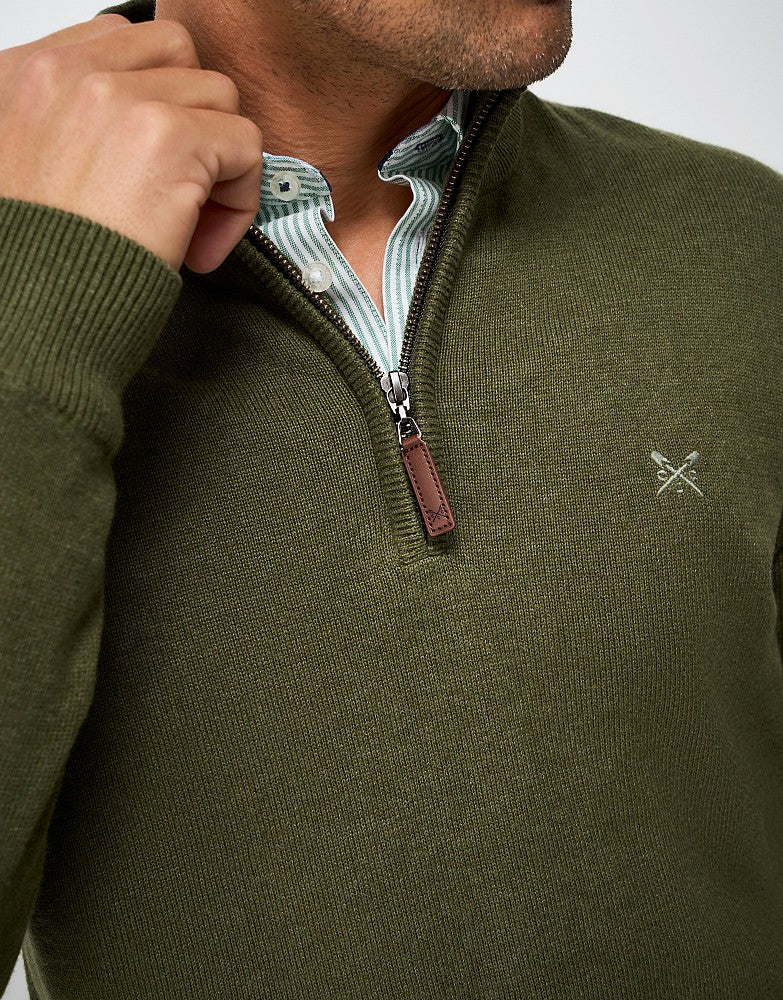 Crew Clothing Organic Classic Half Zip Jumper