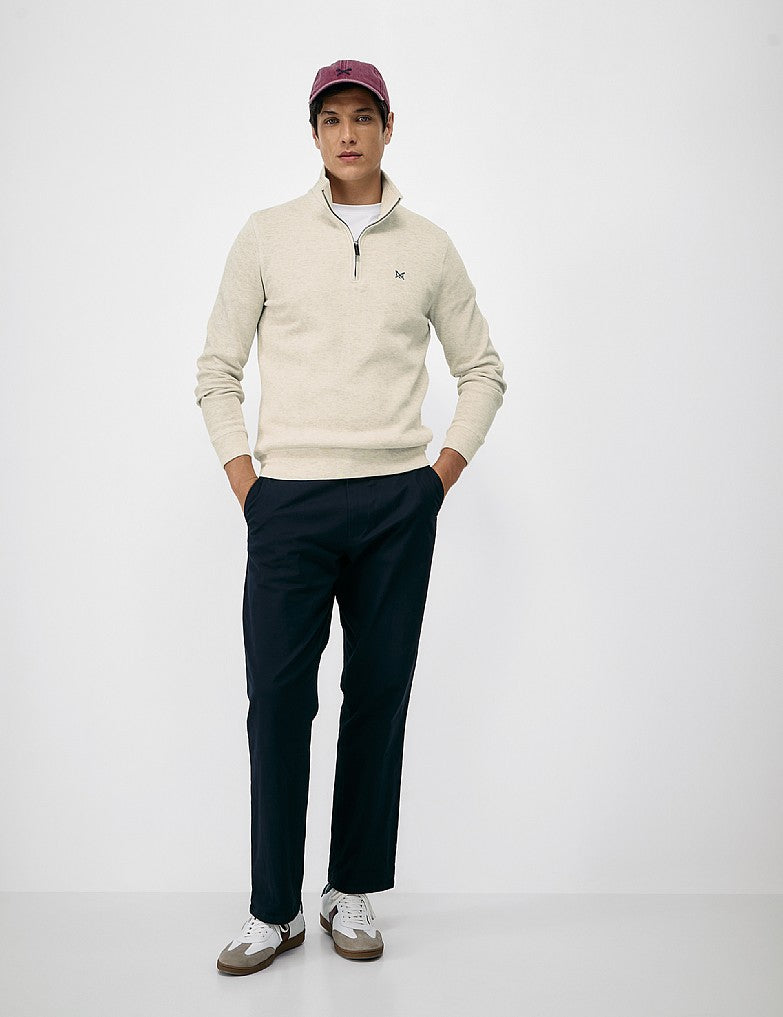 Crew Clothing French Rib Half Zip Sweatshirt