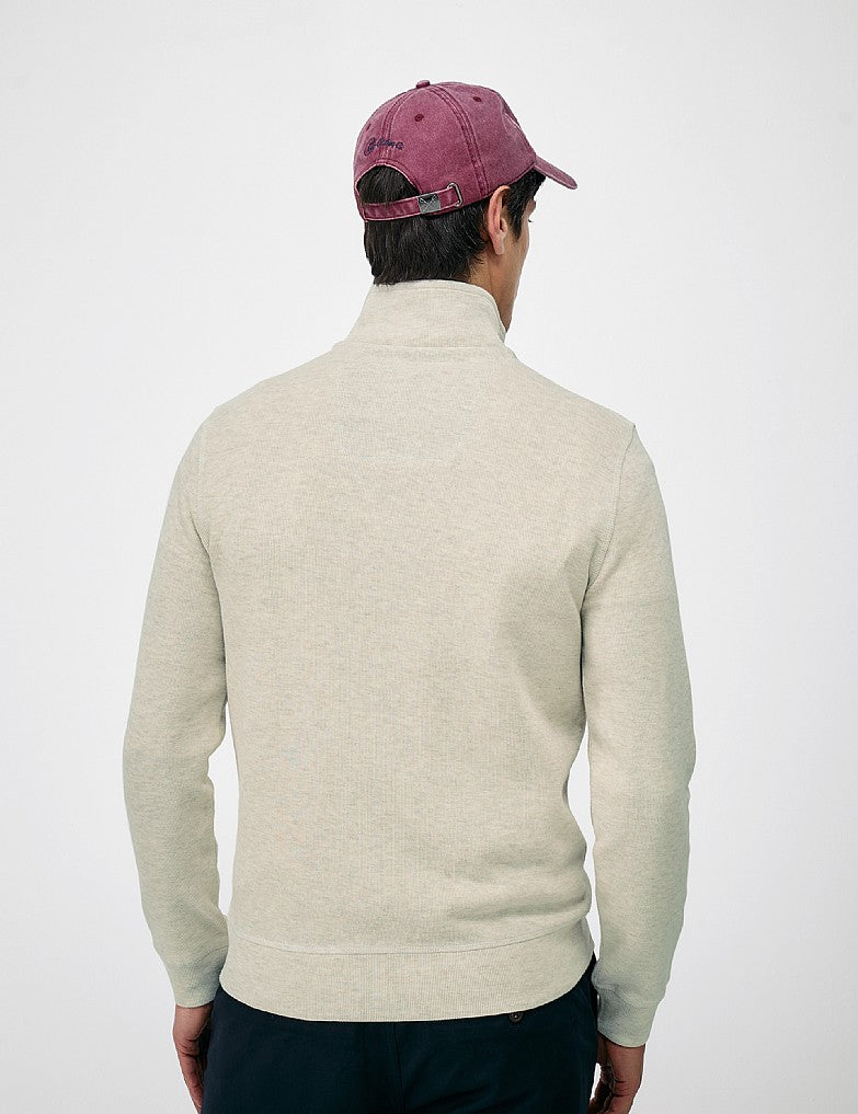 Crew Clothing French Rib Half Zip Sweatshirt