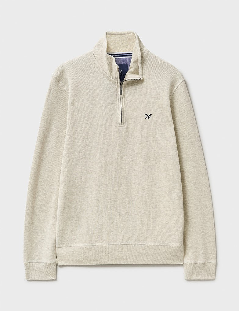 Crew Clothing French Rib Half Zip Sweatshirt