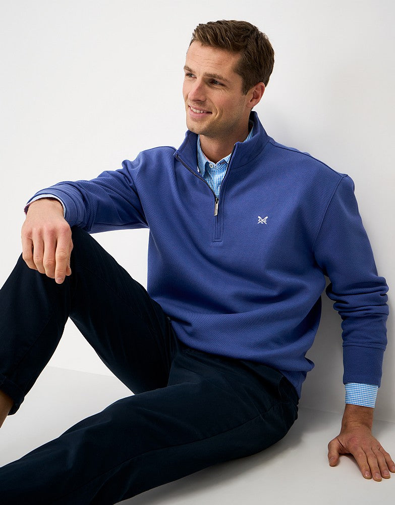 Crew Clothing Pique Half-Zip Sweatshirt