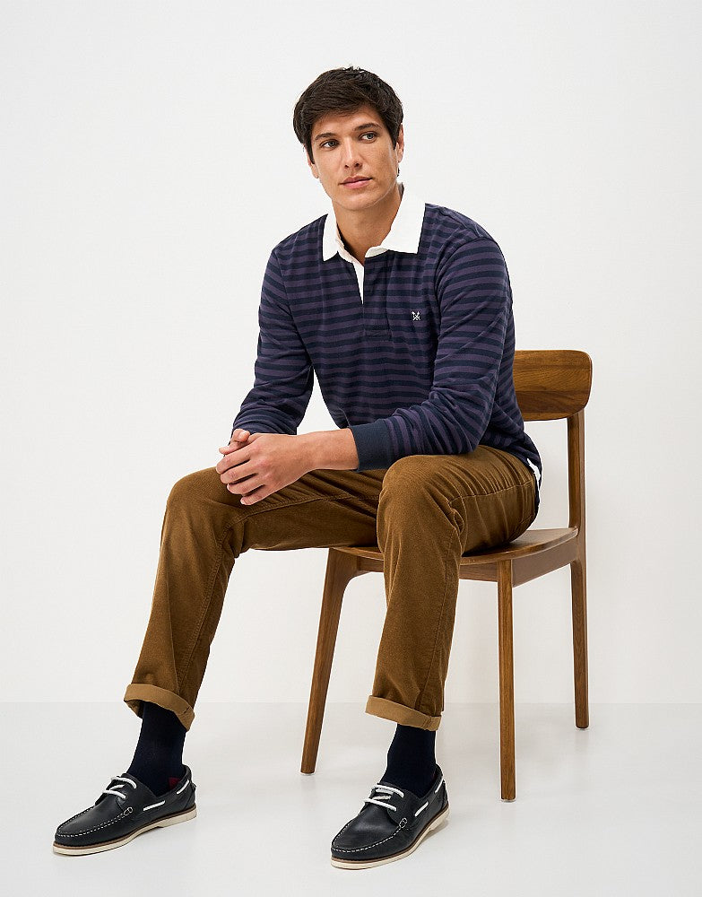 Crew Clothing Striped Cotton Rugby Shirt