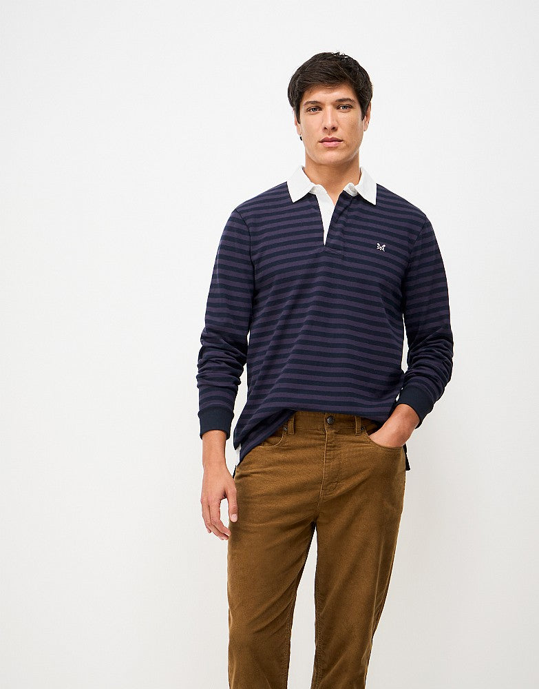 Crew Clothing Striped Cotton Rugby Shirt
