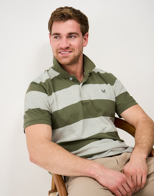Crew Clothing Heritage Stripe Cotton Polo Shirt