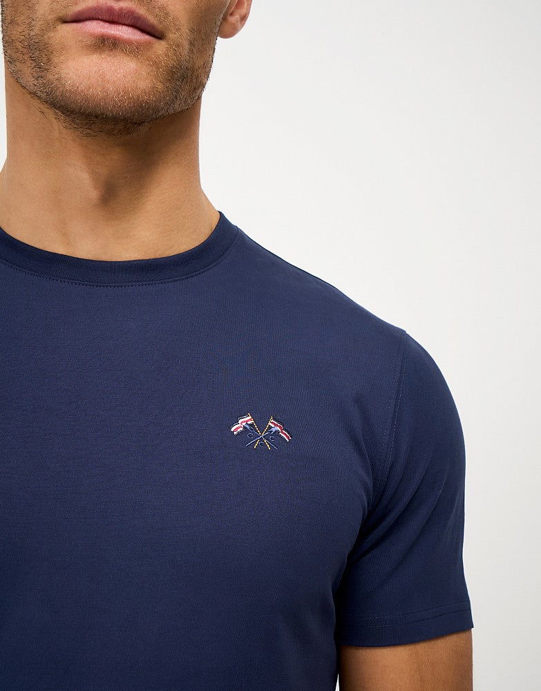 Crew Clothing Bound Ribbed Cotton T-Shirt
