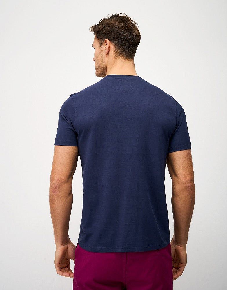 Crew Clothing Bound Ribbed Cotton T-Shirt