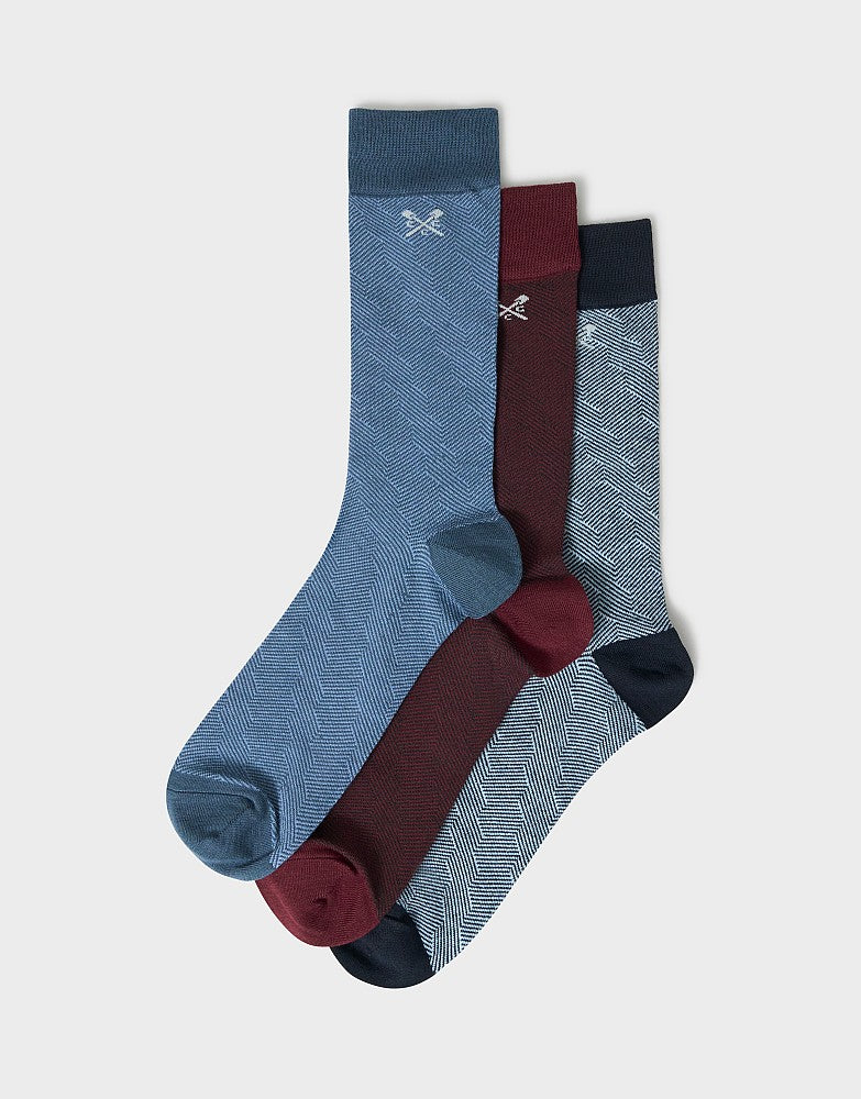 Crew Clothing Mens Bamboo Socks 3-Pack