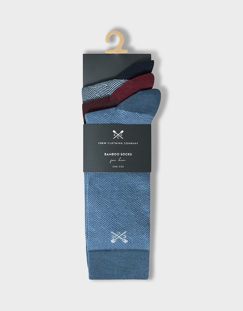 Crew Clothing Mens Bamboo Socks 3-Pack