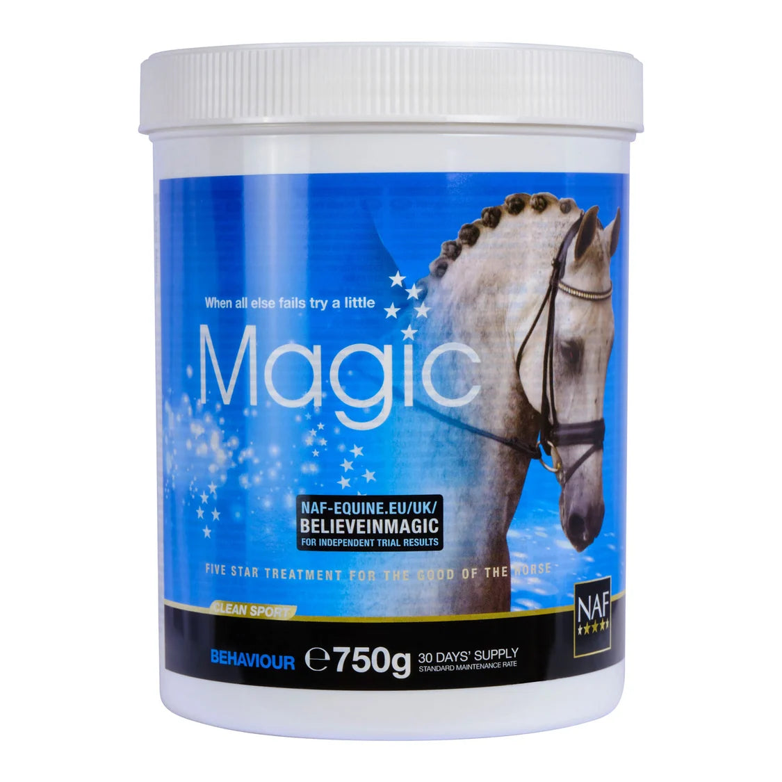 NAF 5 Star Magic Calmer tub equine calmer powder supplement for horses