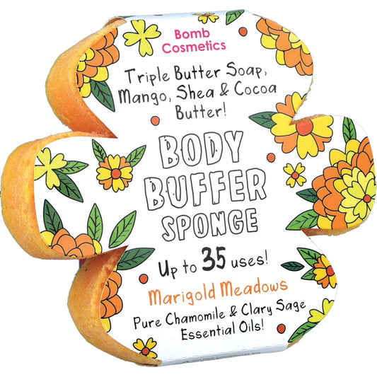 Bomb Cosmetics Marigold Meadows Body Buffer Shower Sponge