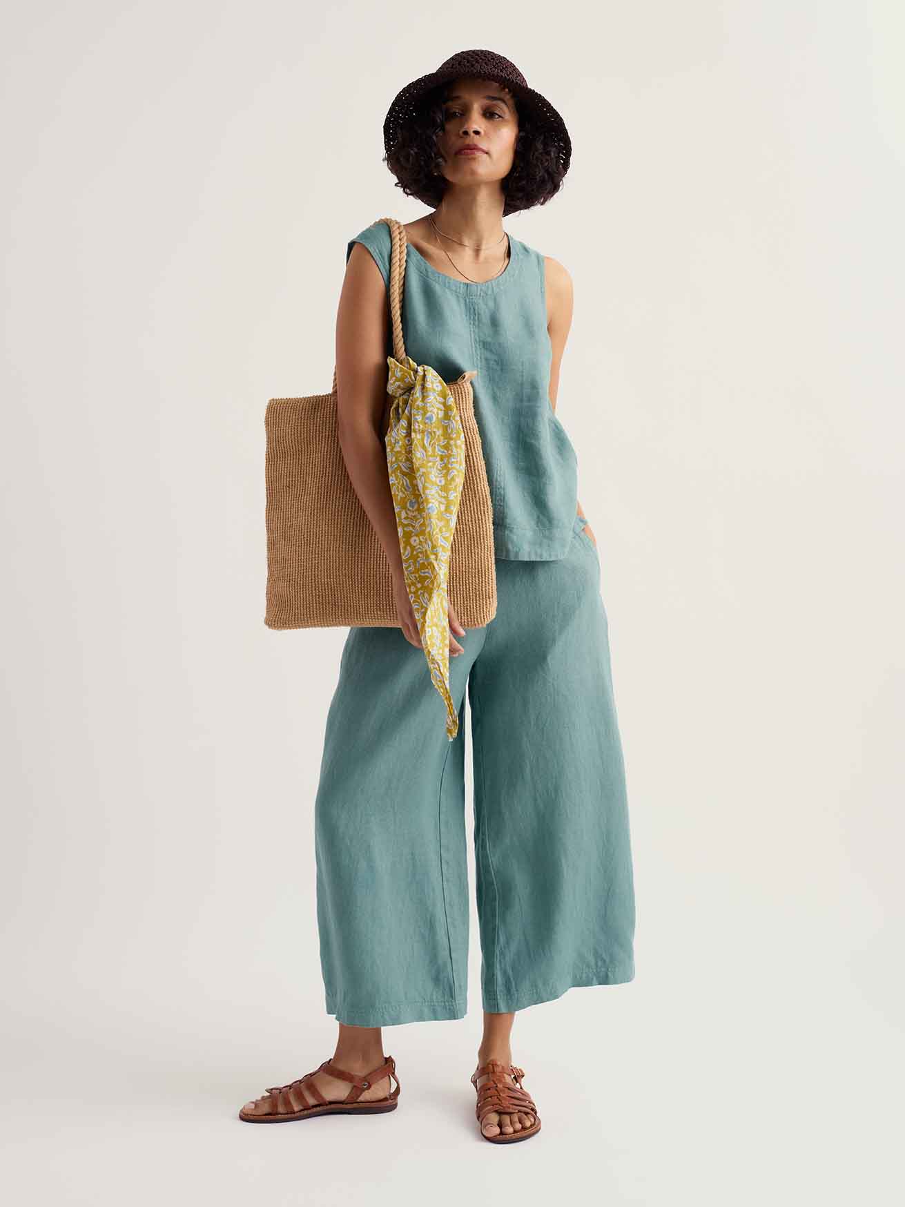 Seasalt Merrivale Linen Wide Leg Culottes Trousers