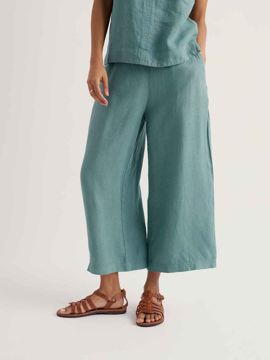 Seasalt Merrivale Linen Wide Leg Culottes Trousers