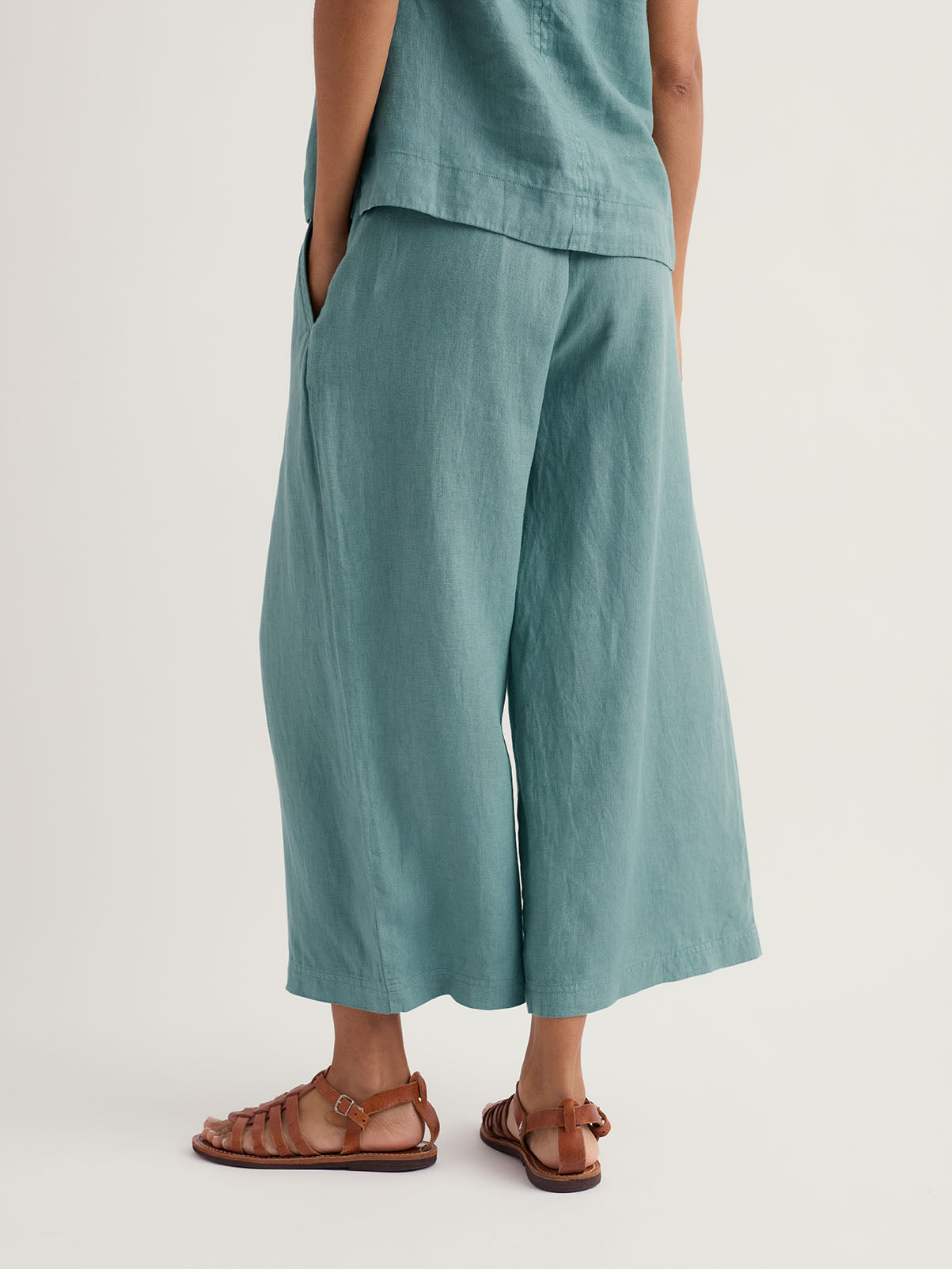 Seasalt Merrivale Linen Wide Leg Culottes Trousers