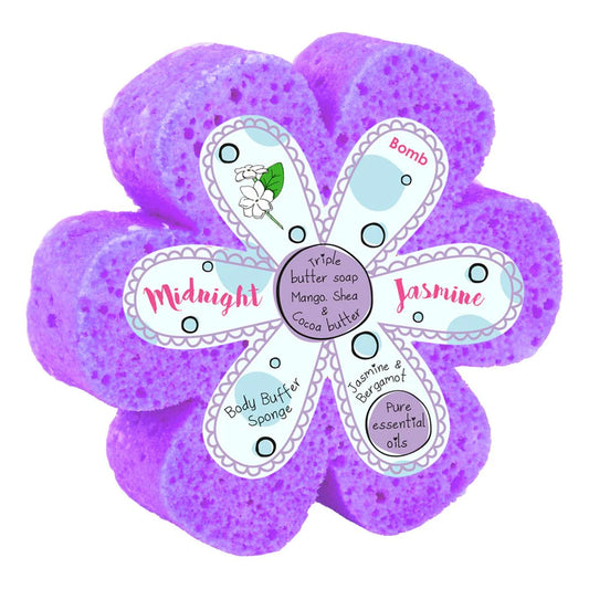 Bomb Cosmetics Midnight Jasmine Body Buffer Shower Sponge