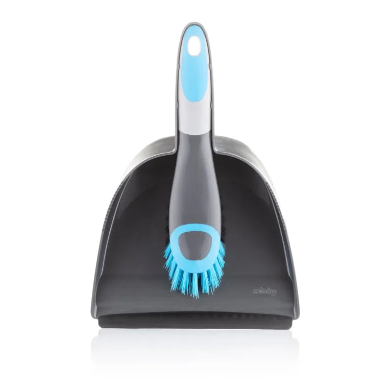 Minky Blue/Grey Dustpan & Brush
