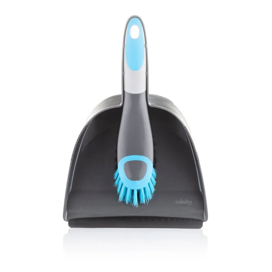 Minky Blue/Grey Dustpan & Brush