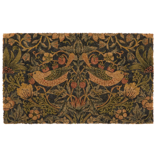 Morris & Co. Strawberry Thief Navy Coir Doormat