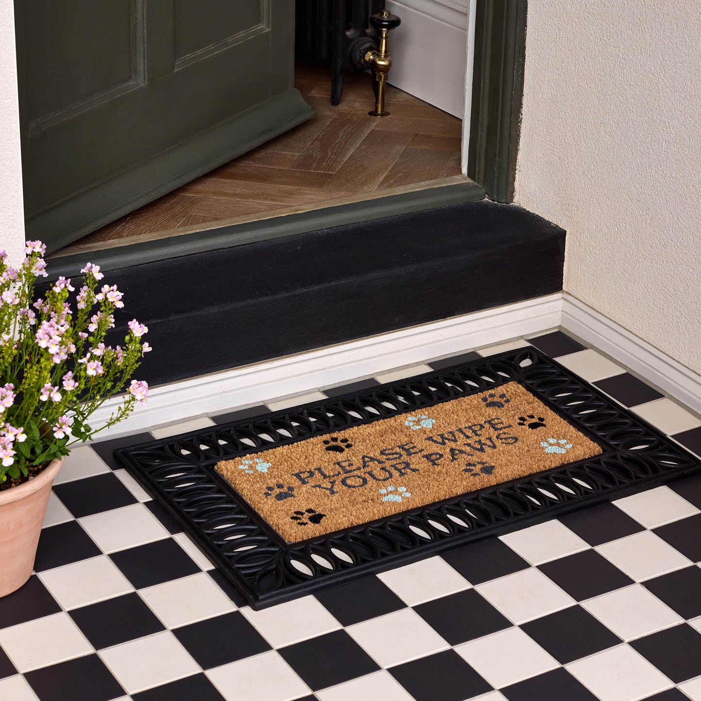 My Mat Please Wipe Your Paws Coir Insert Doormat