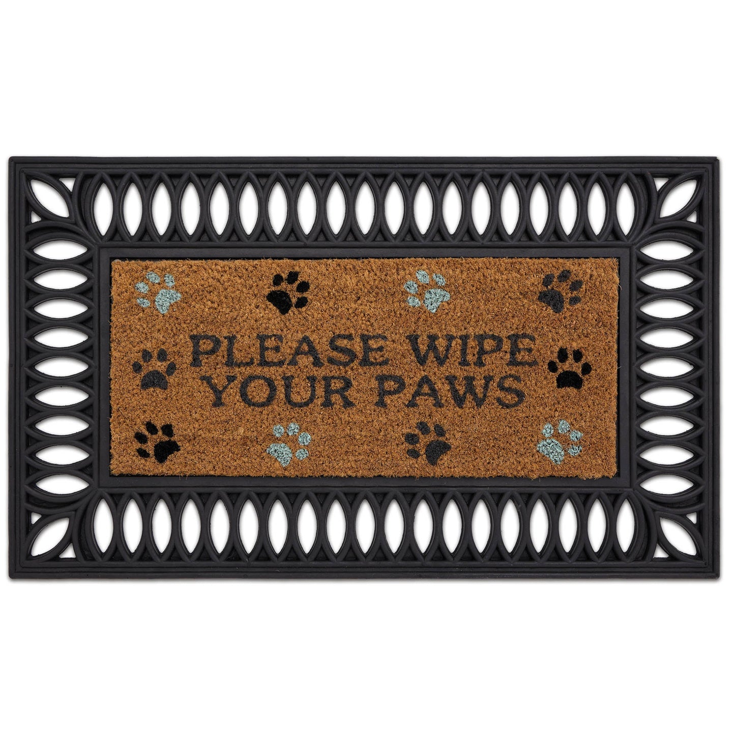 My Mat Please Wipe Your Paws Coir Insert Doormat
