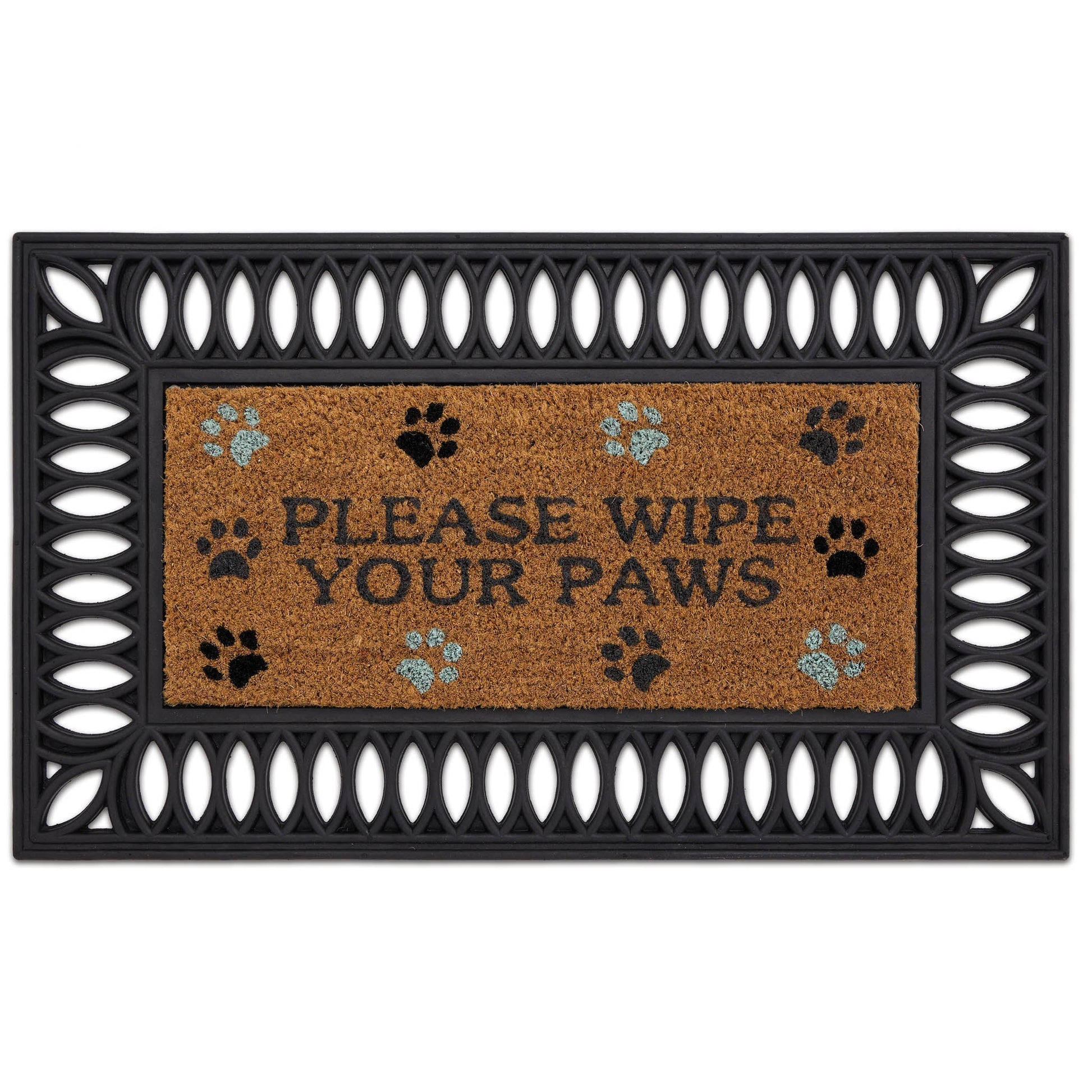 My Mat Please Wipe Your Paws Coir Insert Doormat