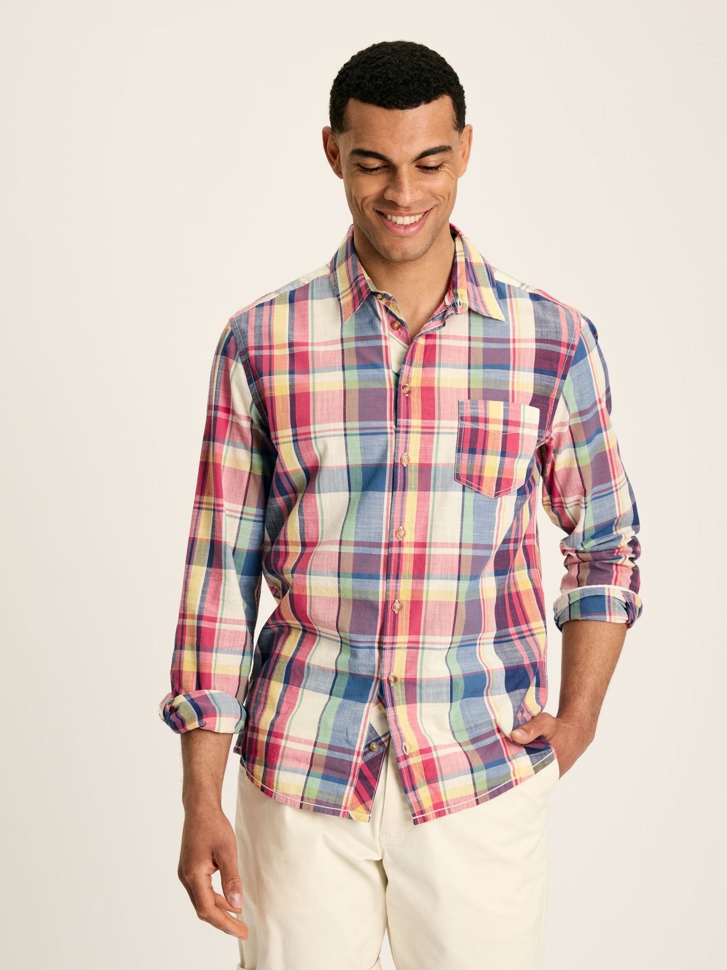 Joules Madras Long Sleeve Classic Fit Shirt
