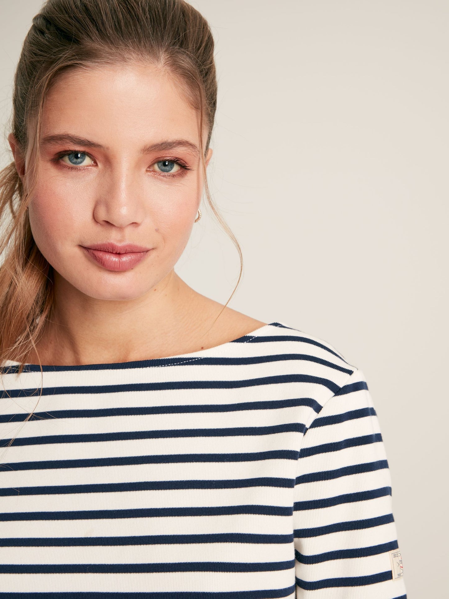 Joules New Harbour Relaxed Fit Boat Neck Breton Top