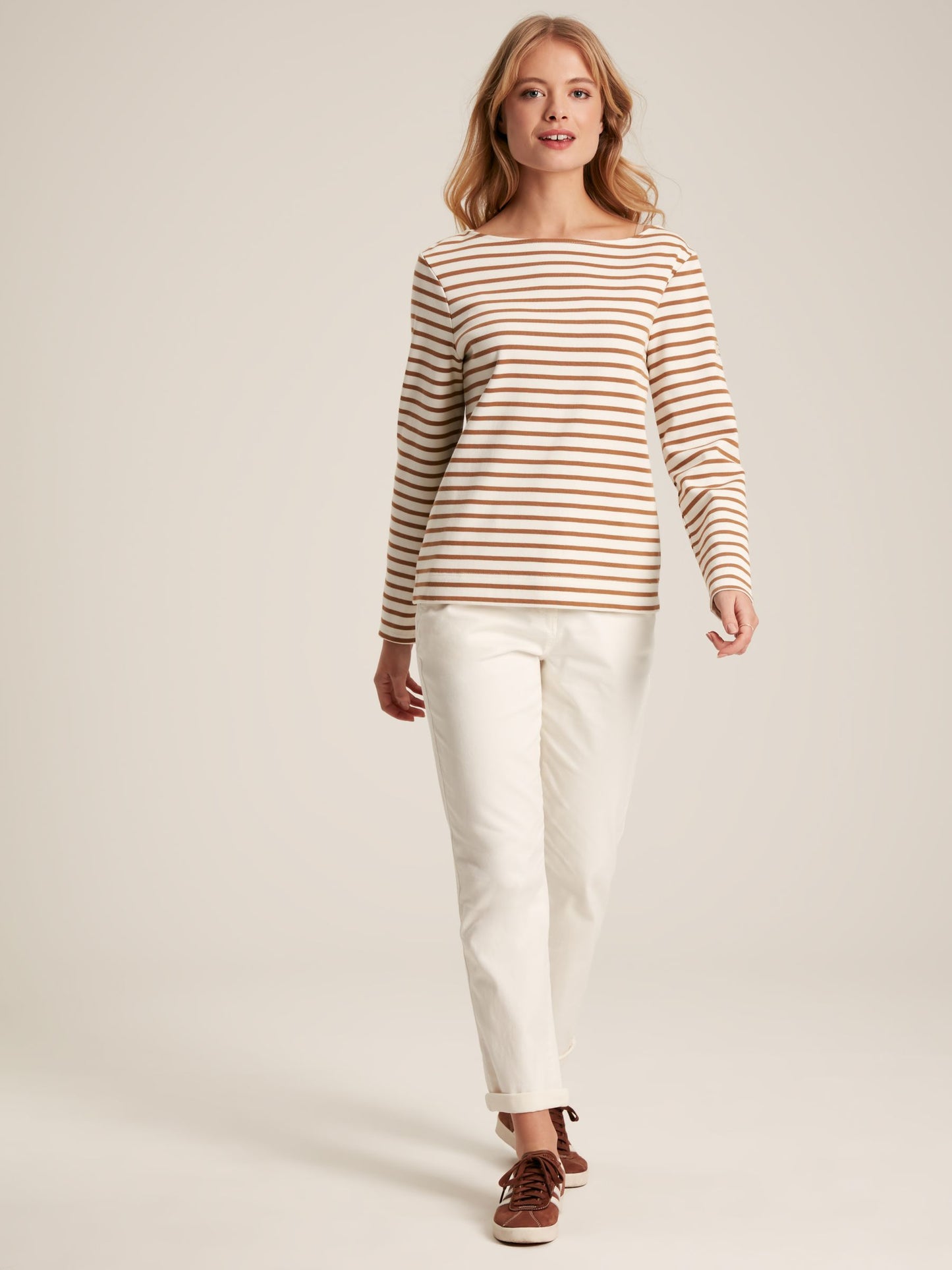 Joules New Harbour Relaxed Fit Boat Neck Breton Top