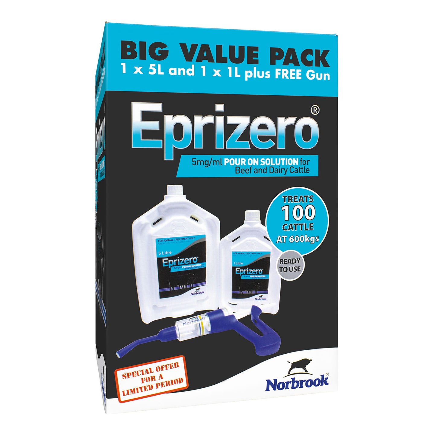 Eprizero 5 mg/ml Pour-On Solution for Cattle