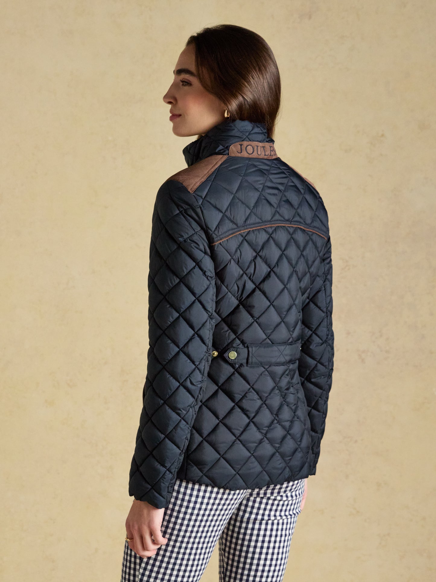 Joules Braemar Luxe Showerproof Diamond Quilted Coat
