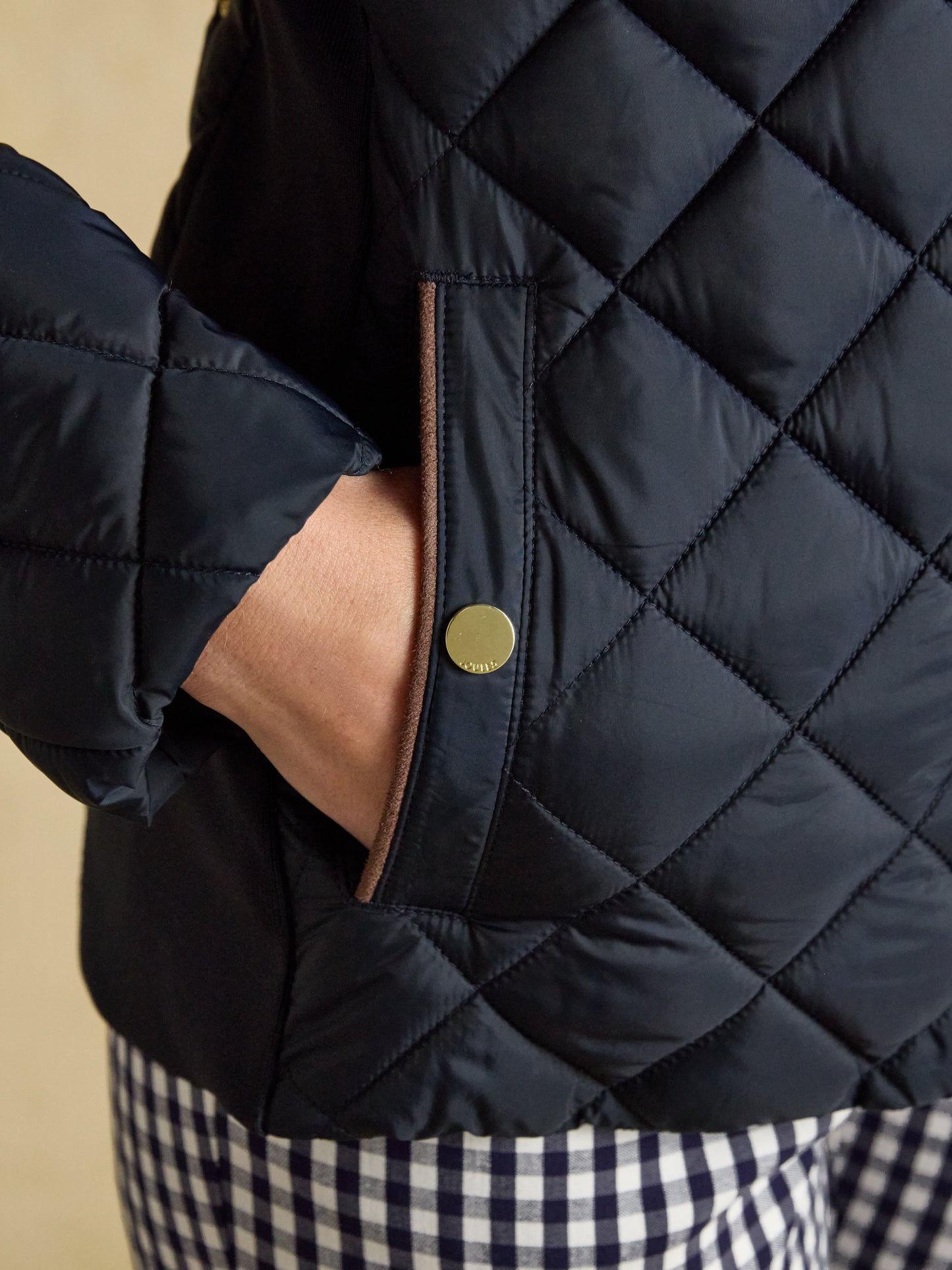 Joules Braemar Luxe Showerproof Diamond Quilted Coat