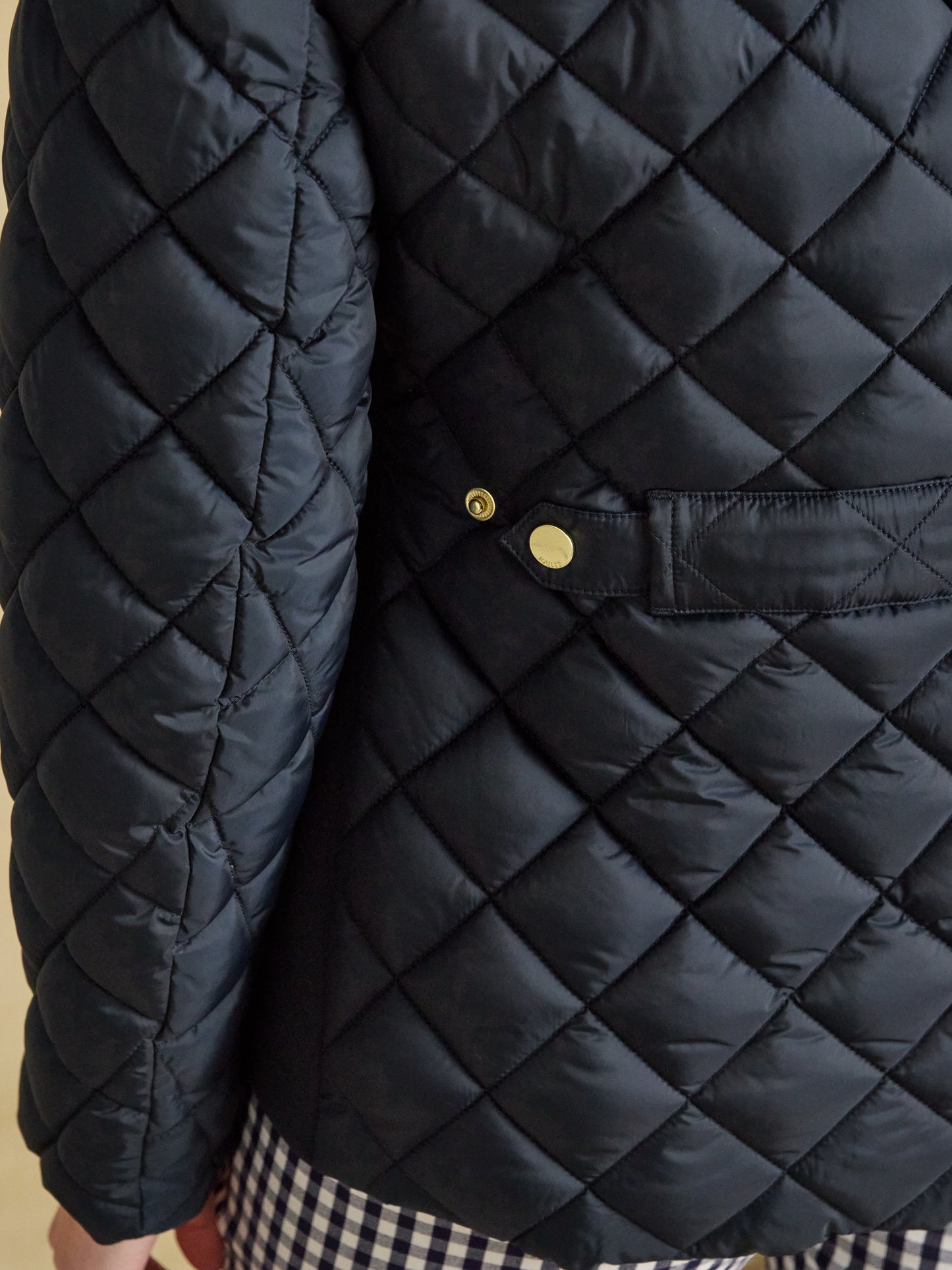 Joules Braemar Luxe Showerproof Diamond Quilted Coat